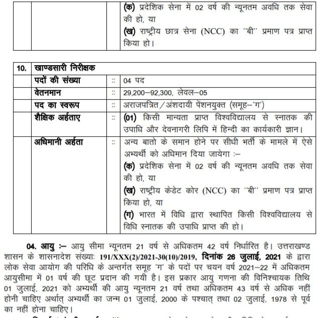 UKPSC Lower PCS 2021 posts